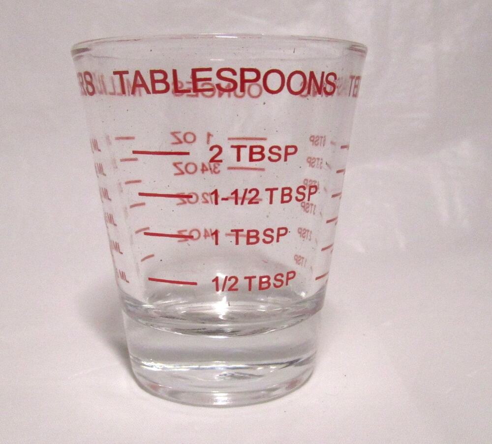 Entertaining Clear Shot Glass 1 Ounce Capacity & Red Marked Measurements Barware